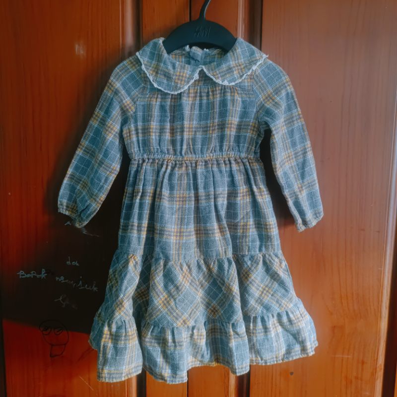 DRESS ANAK KERAH MODA CARINA SIZE 4-5T