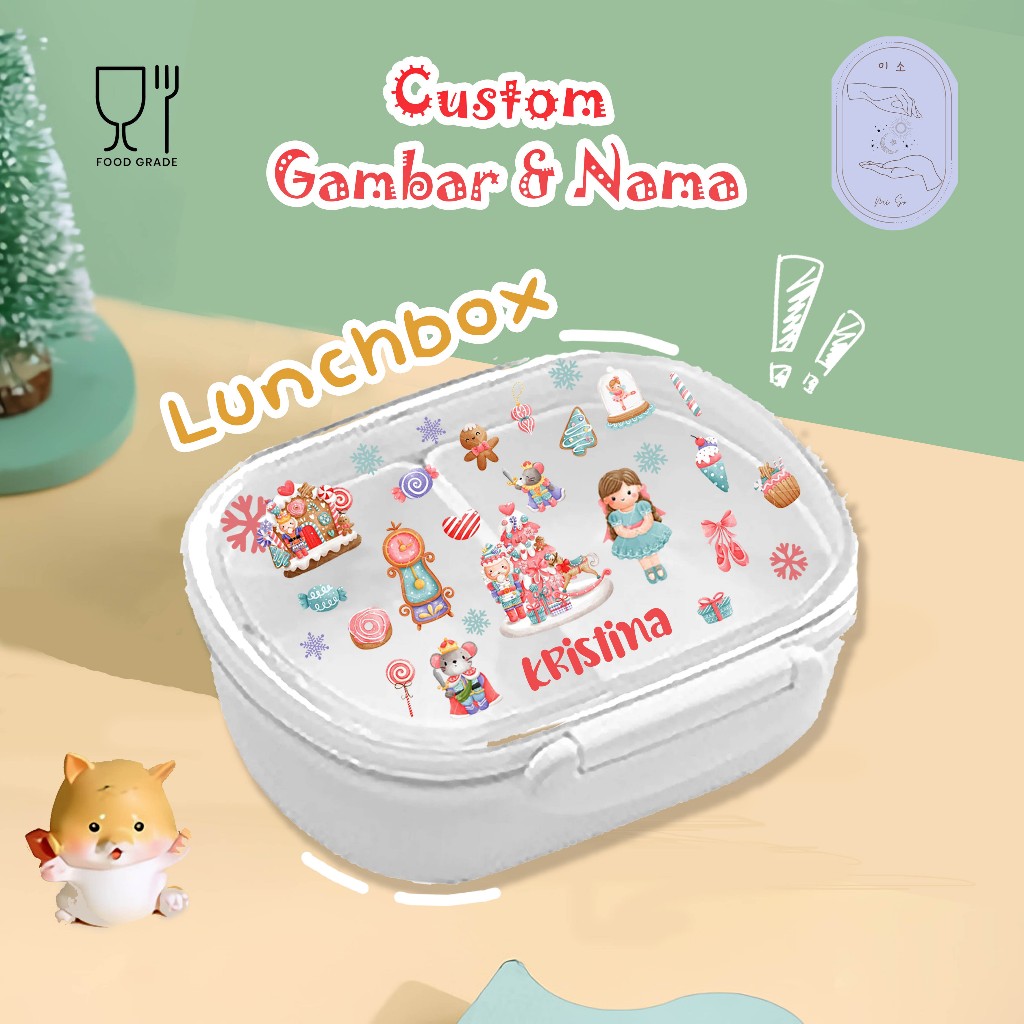 MISO CUSTOM KARAKTER EDITION NATAL-A Meal Box Lunch Box Tempat Penyimpanan Makanan 2GRID/3GRID