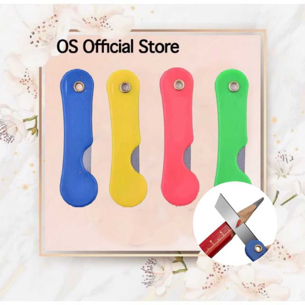 

OS CUTTER LIPAT MINI PISAU KECIL POTONG KERTAS ATK WARNA WARNI
