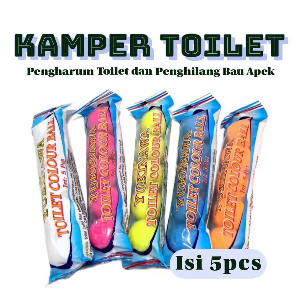AZ KAPUR BARUS TOILET BALL KAMPER PENGHARUM KAMAR MANDI JUMBO ISI 5PCS