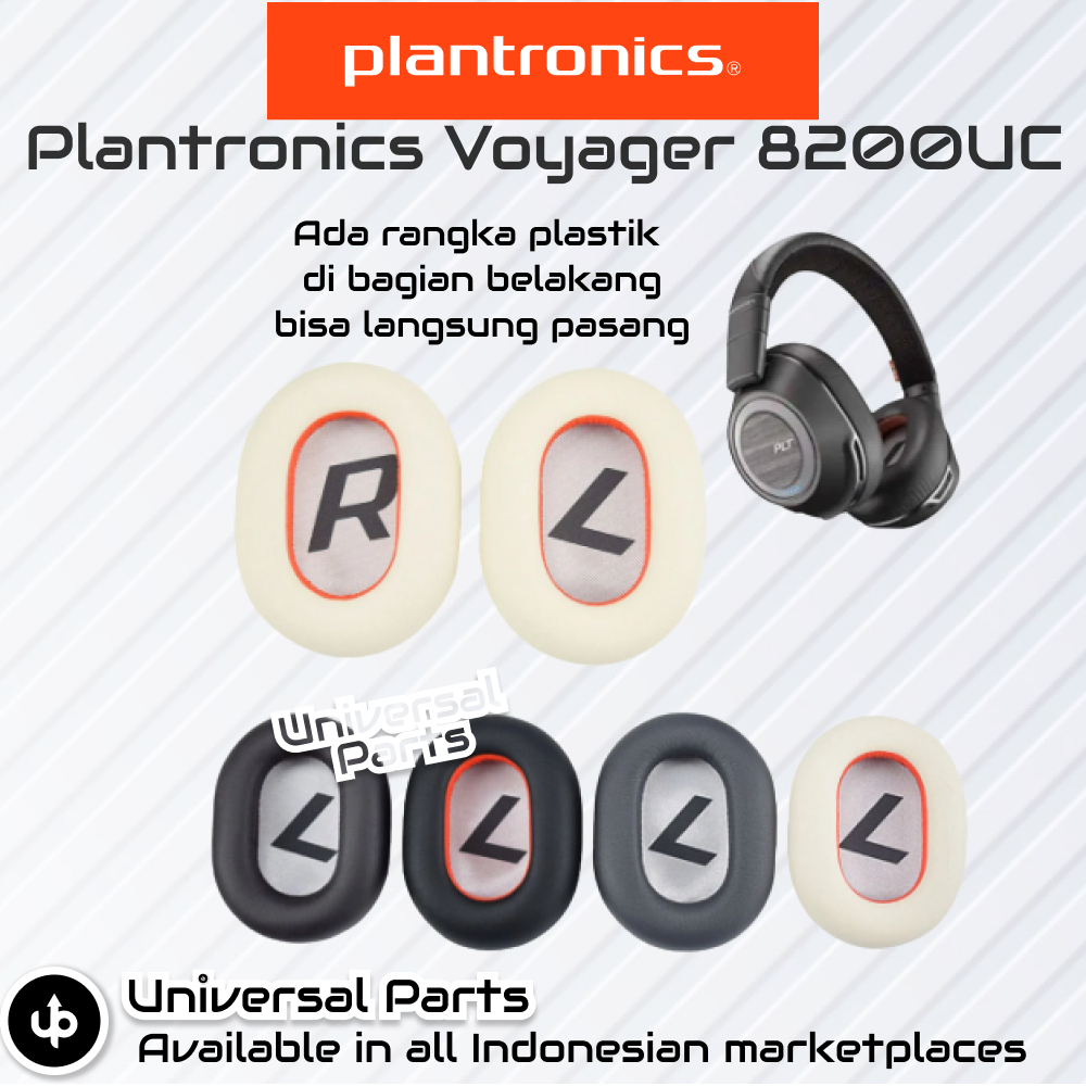 Bantalan Busa Plantronics Voyager 8200 UC Earpad Earcup Ear Pad Cup Cushion Foam Spons Pengganti Rep