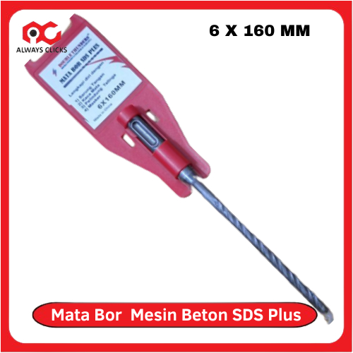 Mata Bor Beton SDS Plus 6 X 160 mm Alat Pertukangan Modern Mata Mesin Bor Listrik