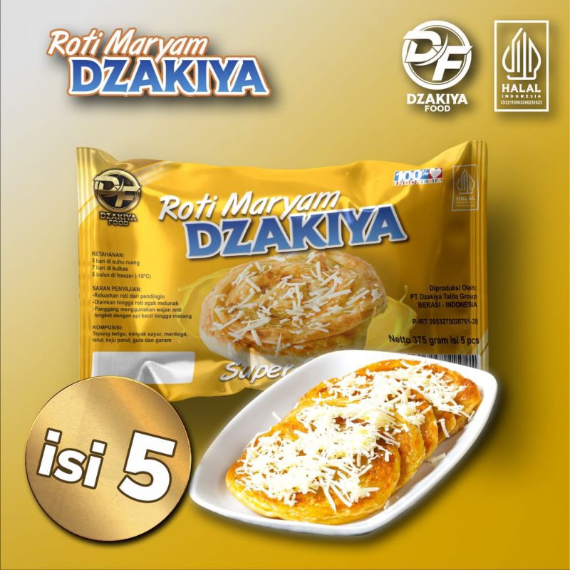 

Roti Maryam Dzakiya Frozen Cheese premium isi 5pcs
