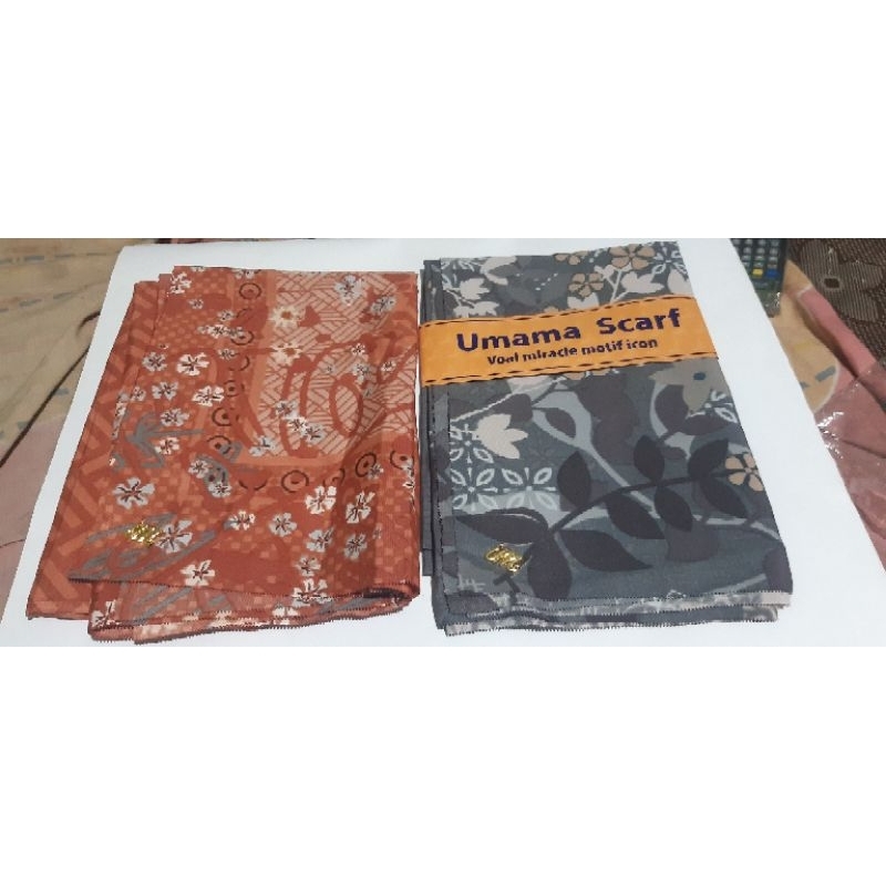 kerudung umama voal miracle prijt voal motif LC premium