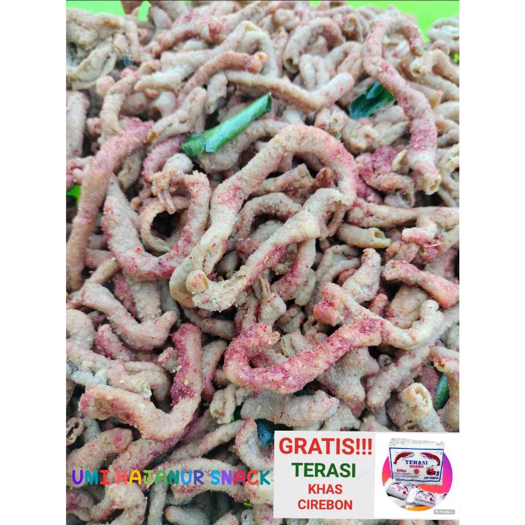 

(GRATIS TERASI) CEMILAN ANEKA RASA//500GRAM KERIPIK USUS PEDAS DAUN JERUK