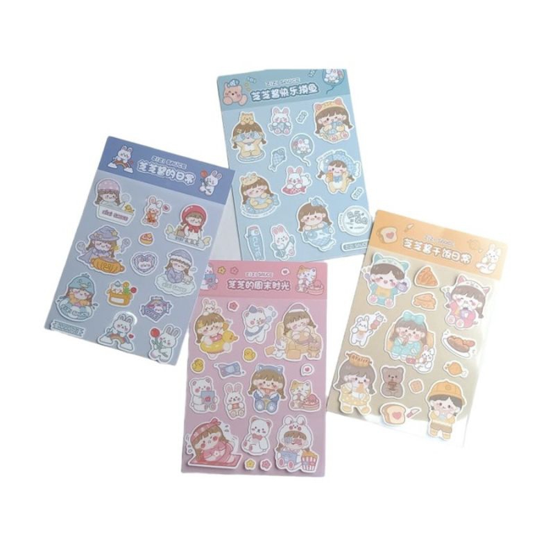 

MX-1206 Sticker Motif Cute Girl And Animal (pcs)