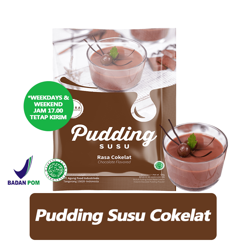 

Ready Stok [PREMIX PUDDING] Omura Dessert Shooter Puding Susu Rasa Chocolate / Cokelat Omura Powder