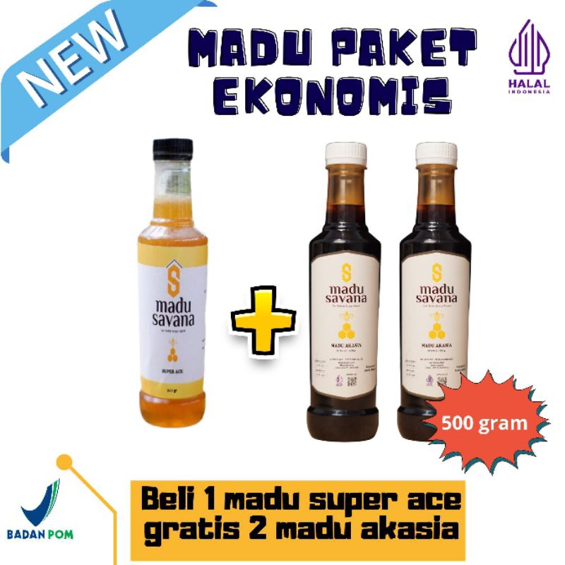 

promo madu savana super ace gratis 2 botol madu akasia