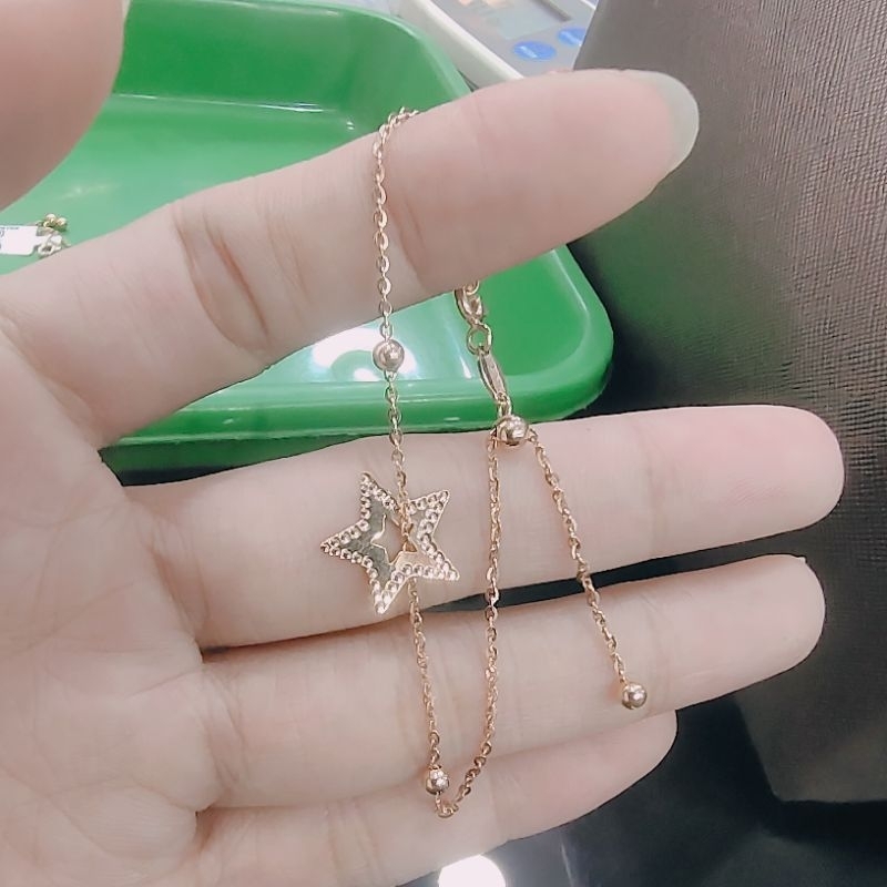 gelang serut bintang bungga love mas asli 17k 750 ubs mas tua