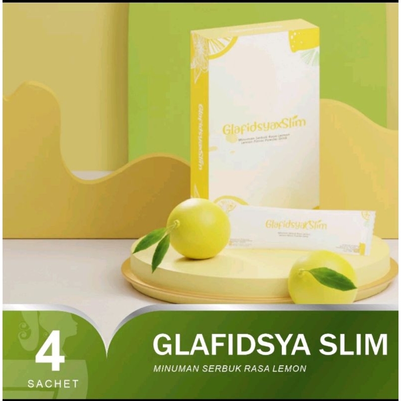 READY STOK- GLAFIDSYA SLIM | minuman serbuk rasa lemon