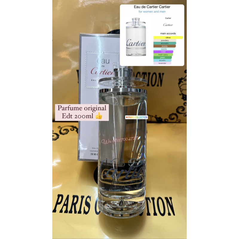 parfume Cartier de Cartier Edt  200ml original