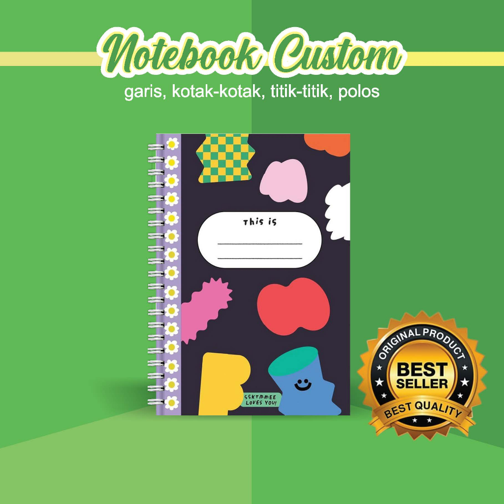 

NOTEBOOK A5 CUSTOM CATATAN/JURNAL BOOKPAPER GRID/KOTAK2#DOTTED/TITIK2#BLANK/POLOS