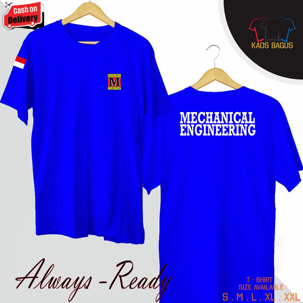 Kaos Baju MECHANICAL ENGINEERING M Solver Kaos Distro Teknik Mesin