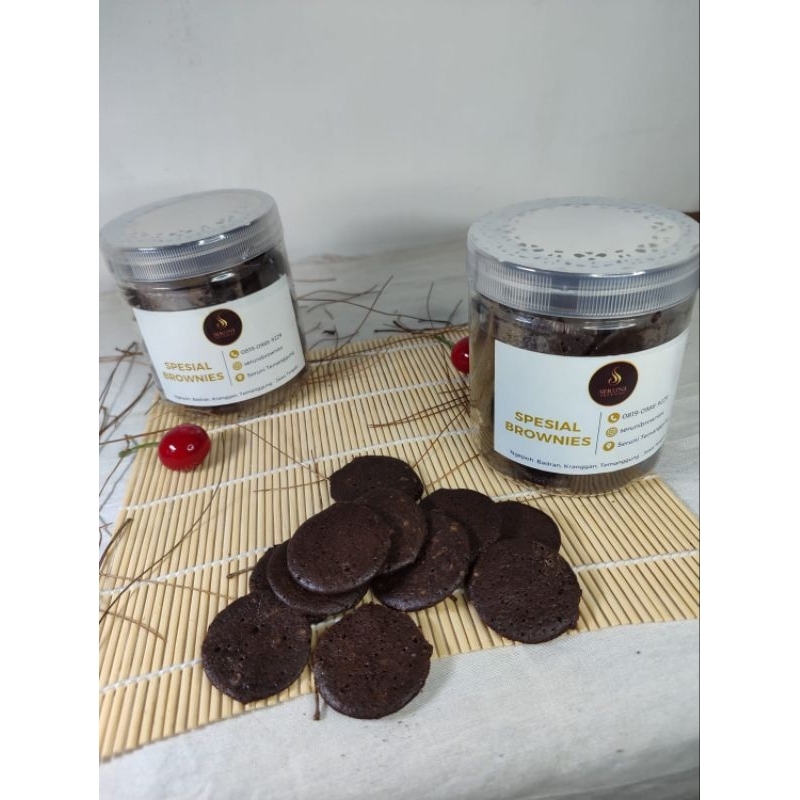 

(READY) Keripik brownies chip kering Bronis Panggang Dark Chocolate | cookies coklat