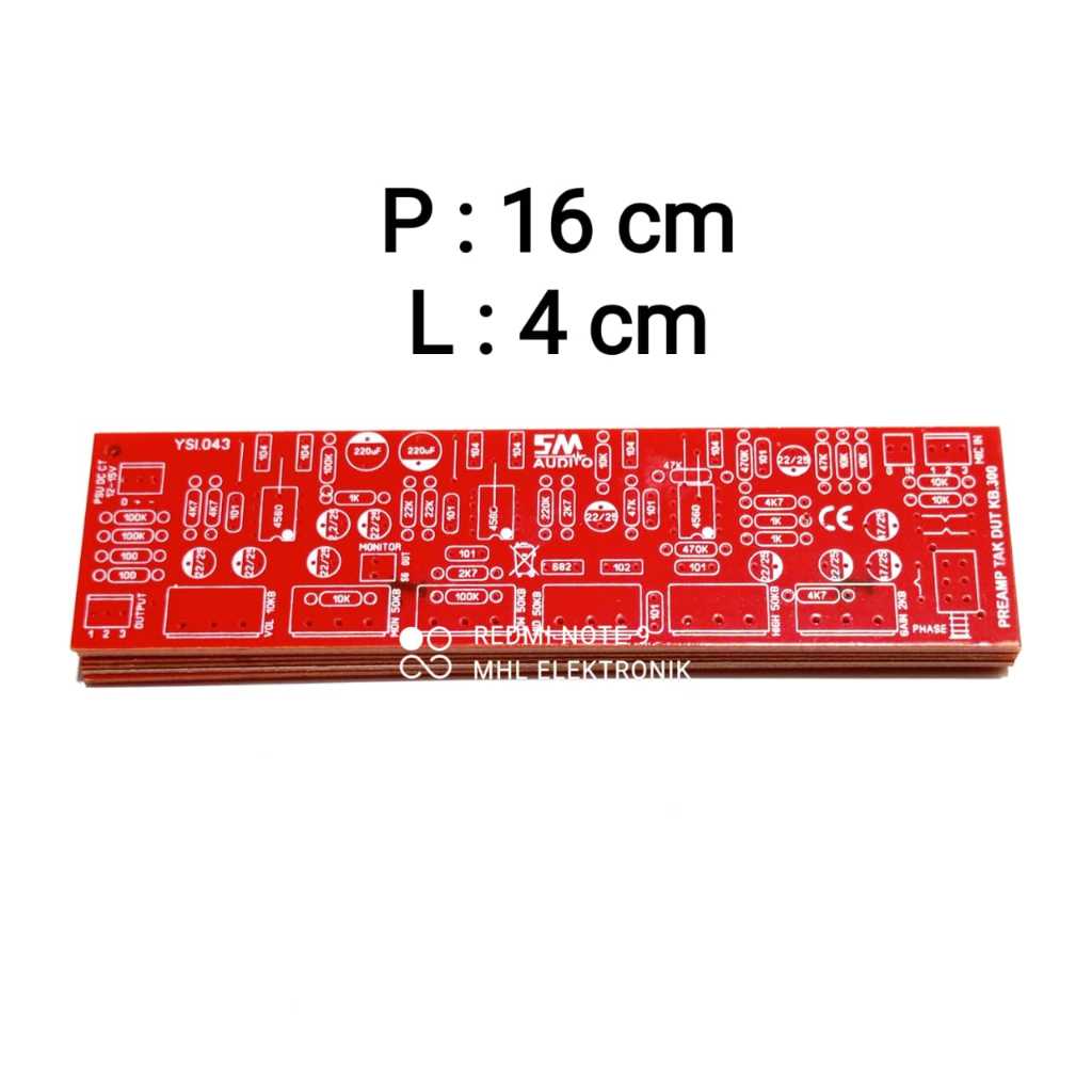 PCB PEAVEY KB300 Pre Amp Kendang Tak Dutt PCB MODUL KENDANG KB 300