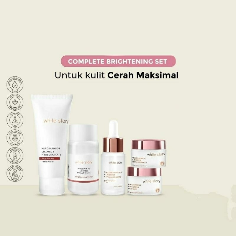 Paket lengkap white story brightening