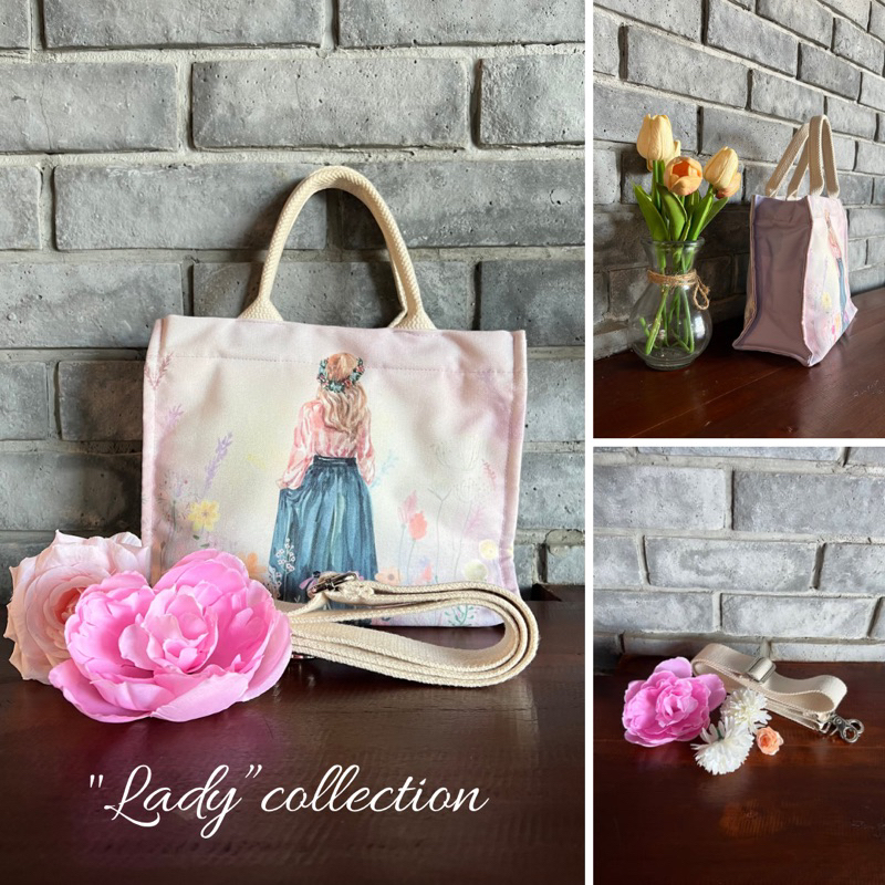 Tas kanvas wanita / sling canvas bag / tas selempang wanita / LADY / lylia doodwear