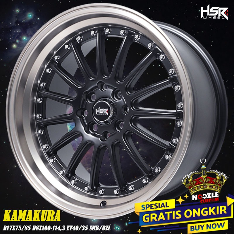 Velg Mobil Celong R17 Lubang 4 Pelek Racing HSR Ring 17 Baut 4 HSR Terbaru