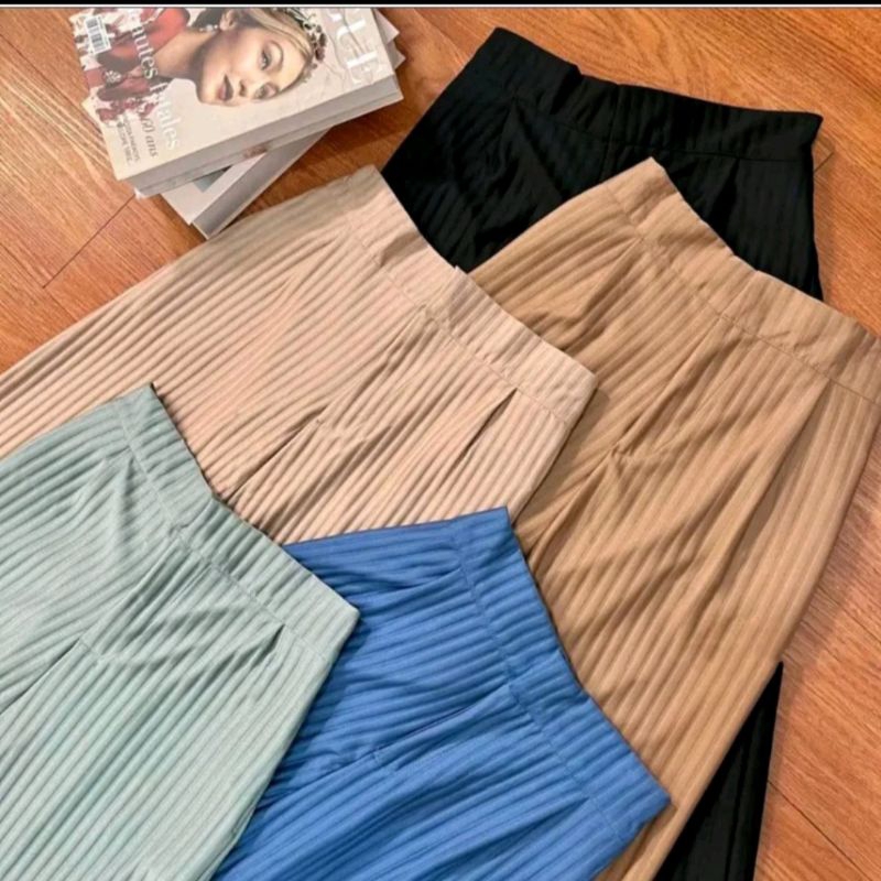 Celana Wanita Kulot Zipper Hornet bahan Nyaman Tebal -K.A Fashion