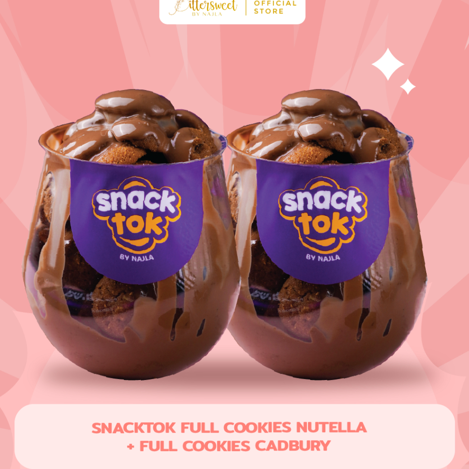 

(♥C6369] Bittersweet by Najla - Bundle Snacktok Full Cookies ( Cadbury + Nutela )