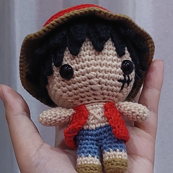 Luffy (One Piece) | Inspired Amigurumi Doll - Crochet