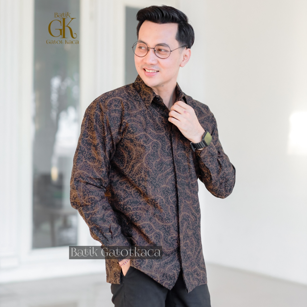 WIDURI SOGO   kemeja batik pria lengan panjang  modern terbaru full furing