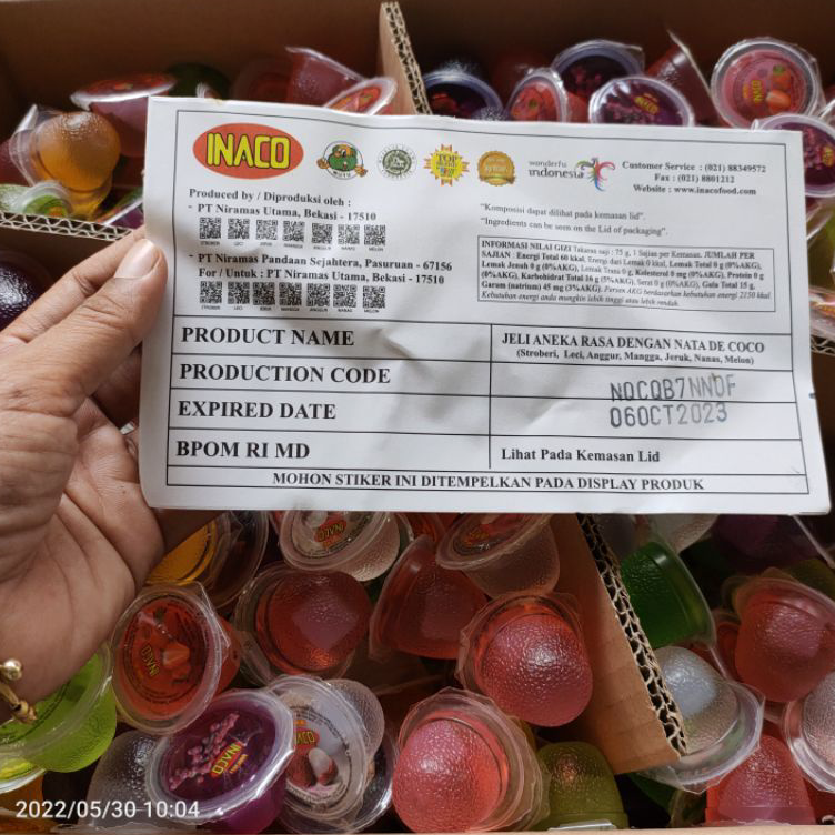 

TERBARU INACO MINI JELLY 1 KG MIX FRUIT 66 cups exp 2025