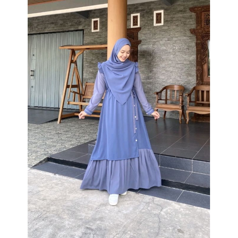 Gamis Syar'i | gamis kekinian | gamis remaja | jubah wanita | dress wanita viral | baju muslim kekin