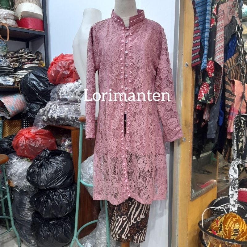 baju kebaya brokat muslim sanghai
