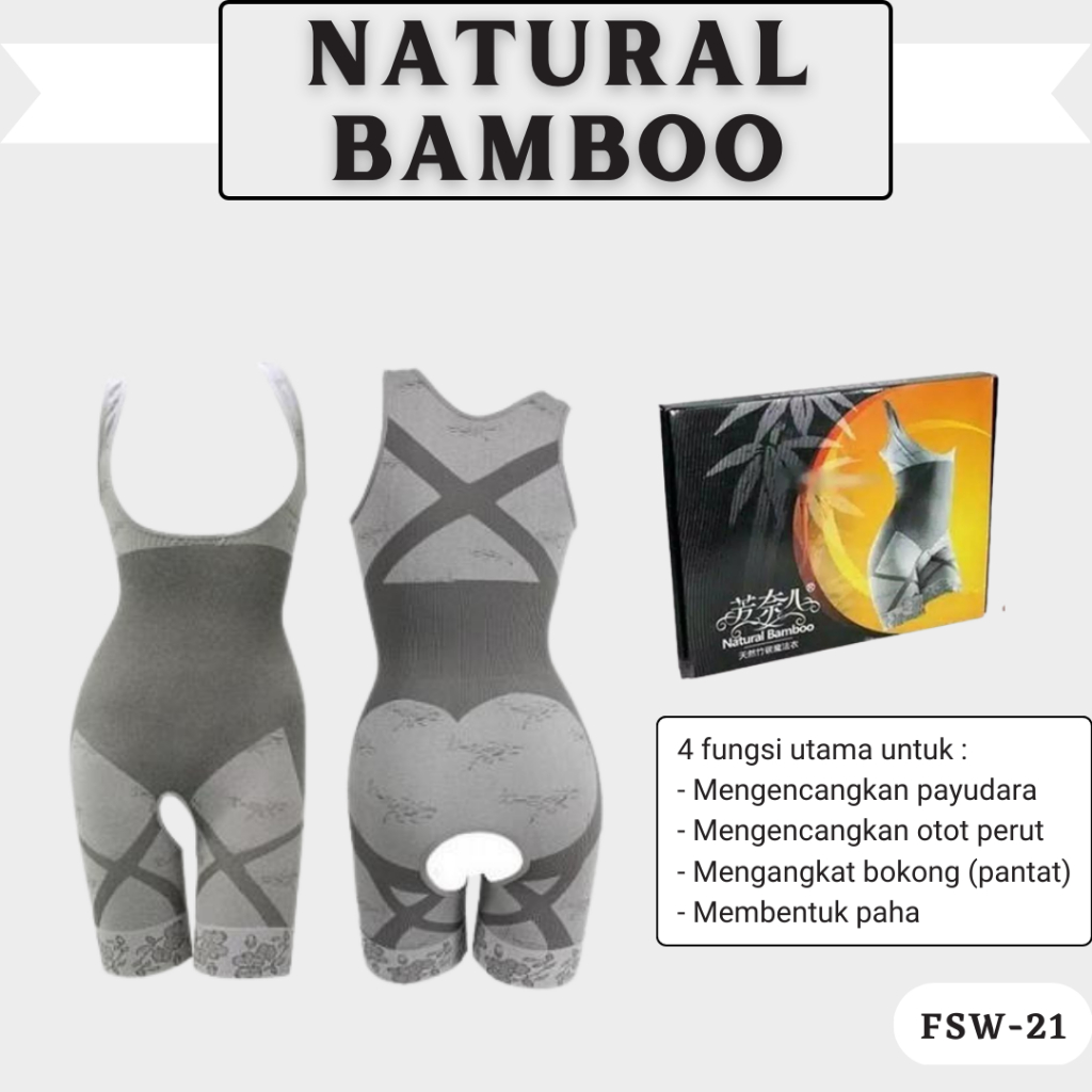 BAJU KESEHATAN KORSET PELANGSING WANITA NATURAL BAMBOO