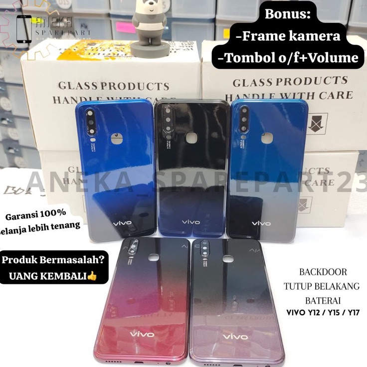 Terlaku.../ backcover backdoor VIVO Y12 / Y15 / Y17 2019 cover belakang tutup casing belakang tutup 