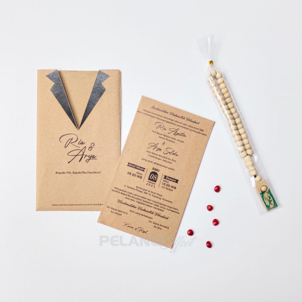 PAKET UNDANGAN RUSTIC + SOUVENIR MURAH | UNDANGAN NIKAH SIMPLE | UNDANGAN SET SOUVENIR UNIK BERMANFA