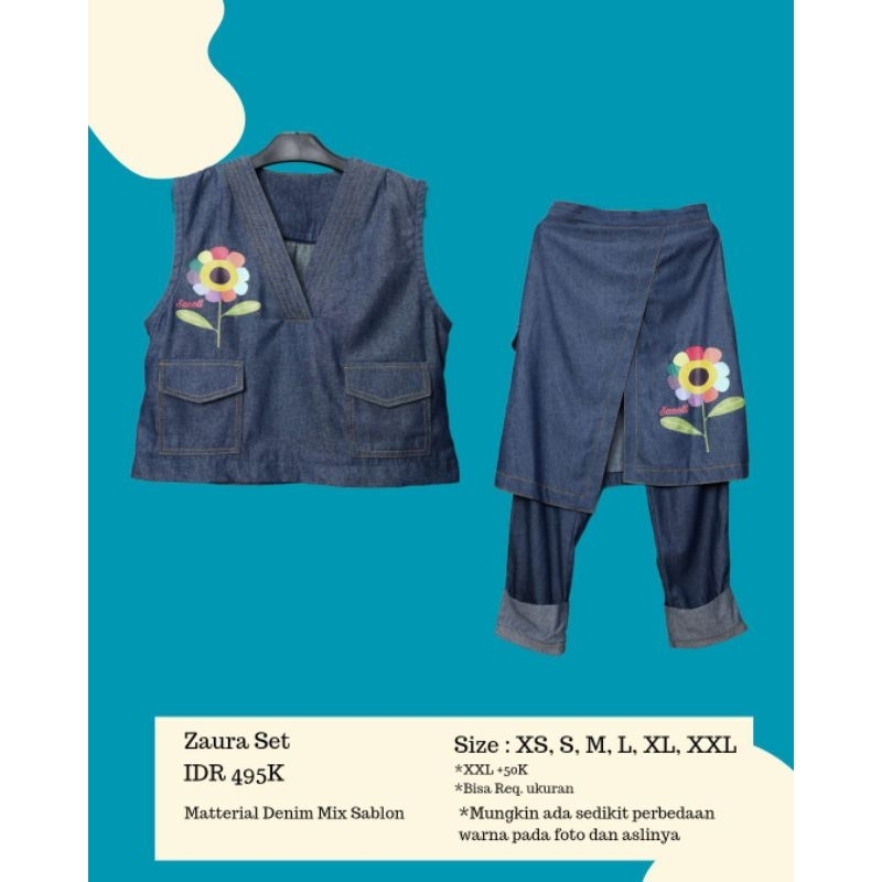 ZAURA SET BY SACOLL / SACOLL / SETCEL BY SACOLL / SETCEL KEKINIAN / SETCEL UNIK / KOLEKSI TERBARU SA