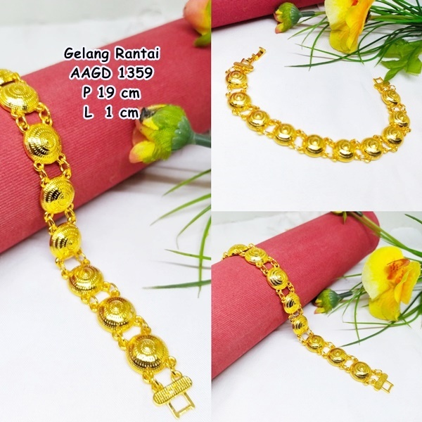 Gelang Rantai Bulat / Gelang Emas / Model Madura / AAGD1359