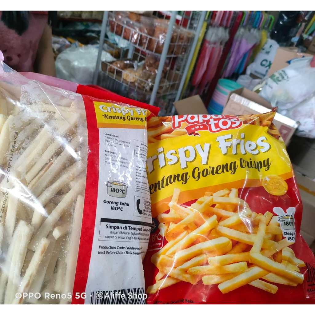 

Makanan Siap Saji - Papatos Kentang Goreng Crispy Fries Kurleb 1KG