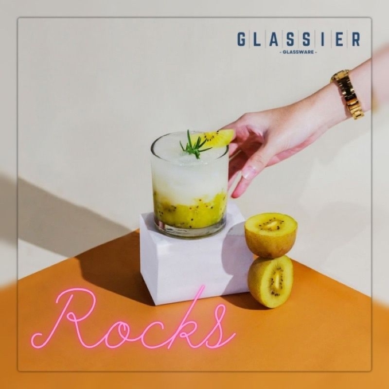 Gelas Kaca Beling Bening Rocks Rock Citinova Kapasitas 320ML Gelas Minum Saji Teh Lemon Tea Kopi Sus