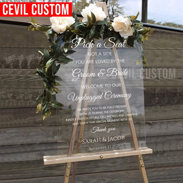 Wedding Sign Custom Sticker / Welcome / Wedding / Engagement / Matrimony Cutting sticker