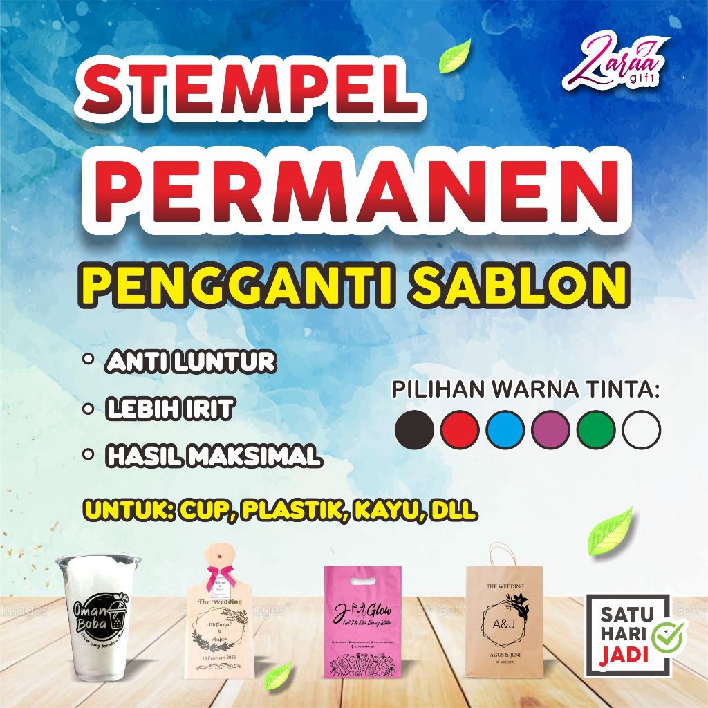 

STEMPEL PERMANEN (langsung jadi)