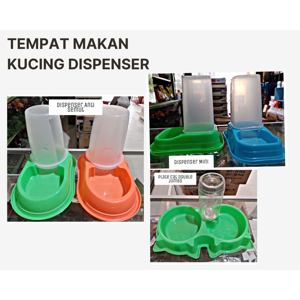 TEMPAT MAKAN KUCING DISPENSER SEMUA JENIS