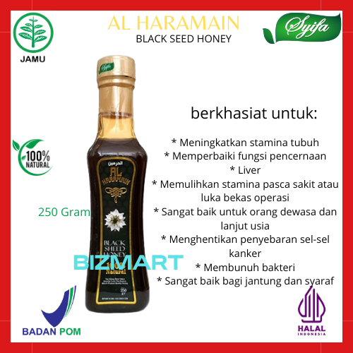 

Madu Al Haramain Dengan black seed 100% Natural 250gr Al Haramain