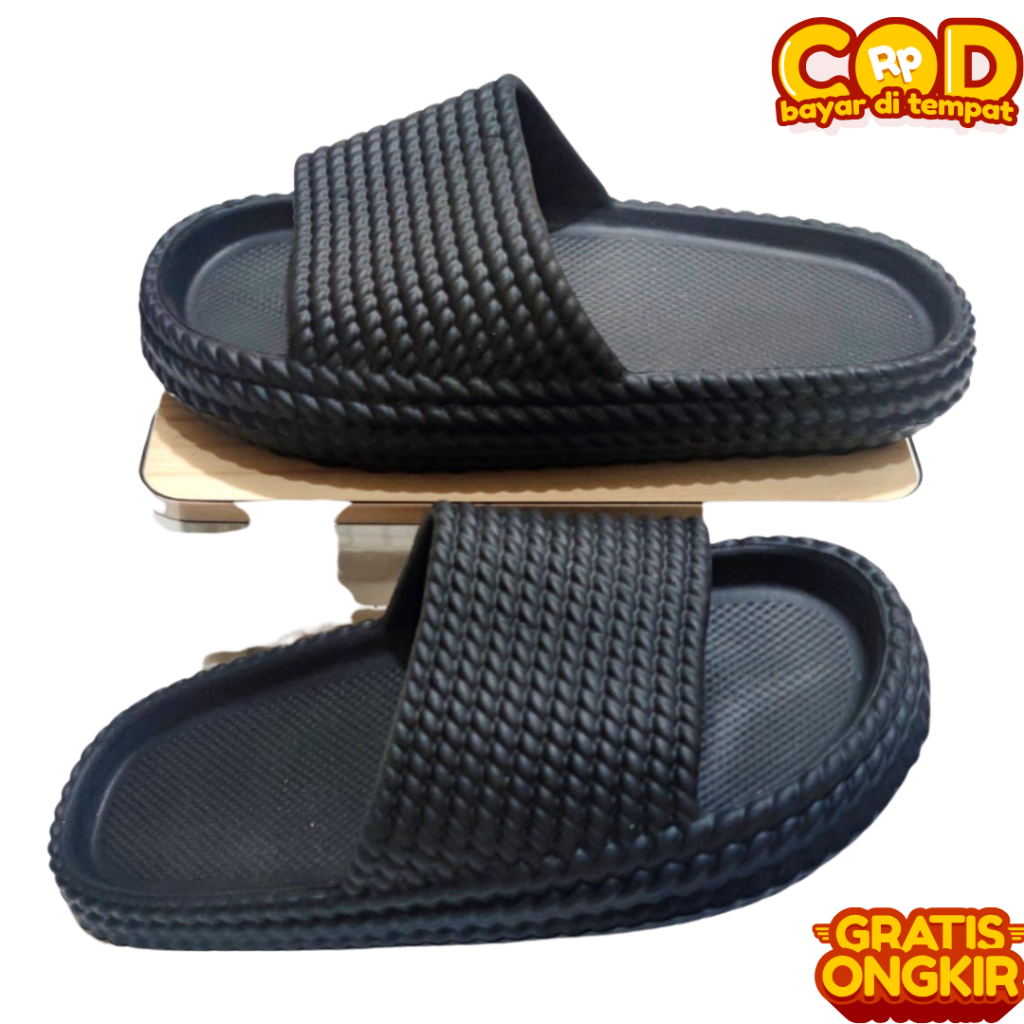 LAROSE Sandal Wanita Slip-on Rustic Sandal Wanita Kekinian Terbaru Sandal casual Sandal Aesthetic Sa