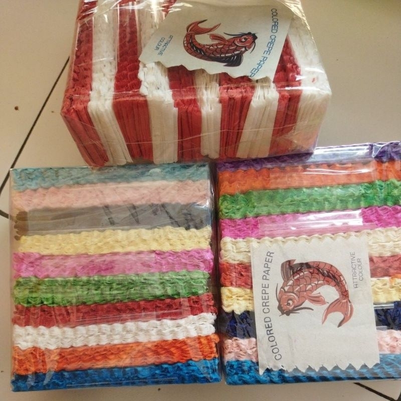 

colored crepe paper kertas warna dekor ultha kertas sumbo