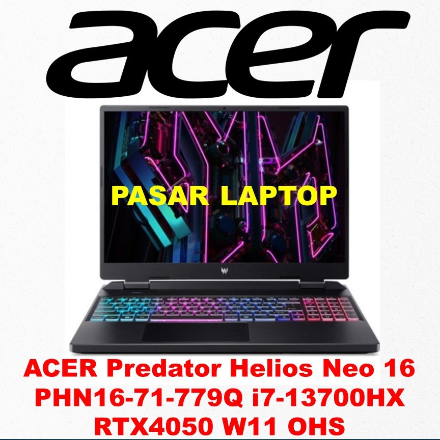 ACER Predator Helios Neo 16 PHN16-71-779Q i7-13700HX RTX4050 16" WUXGA IPS WIN11+OHS2021