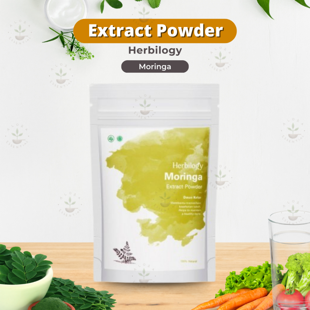 

Herbilogy Moringa Extract Powder (Daun Kelor) 100g