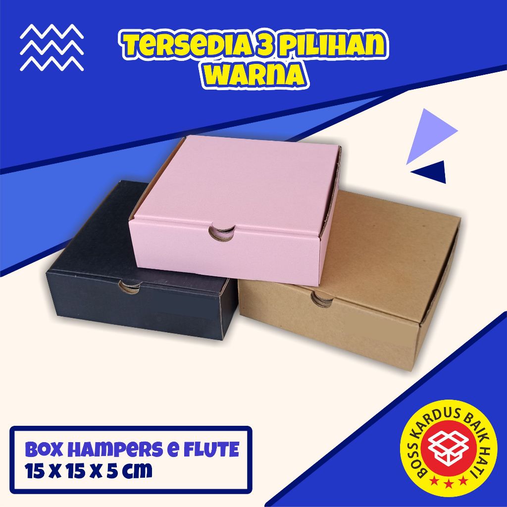 

Kardus Box Hampers Die Cut ukuran 15X15X5 cm