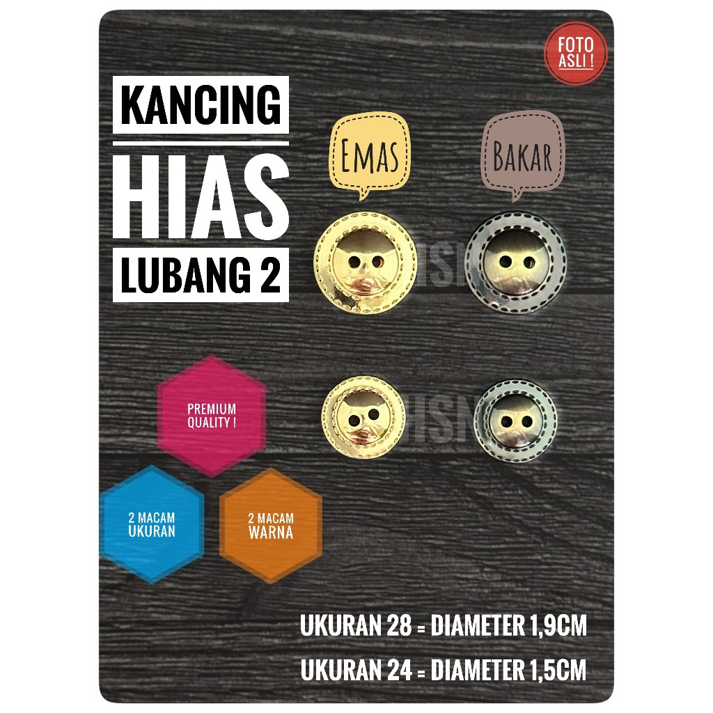 kancing hias baju