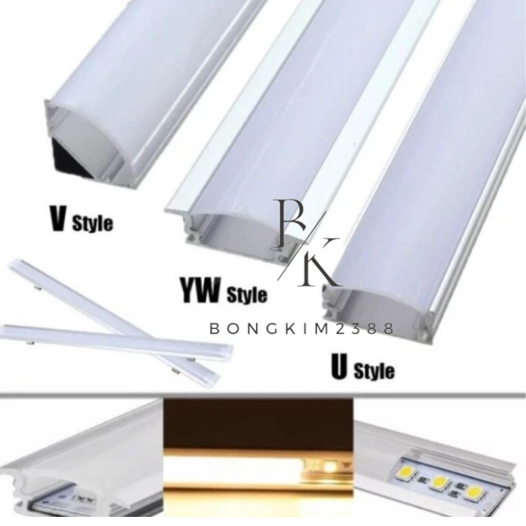 Housing LED Strip Aluminium tipe u Chanel/ Rata pendek