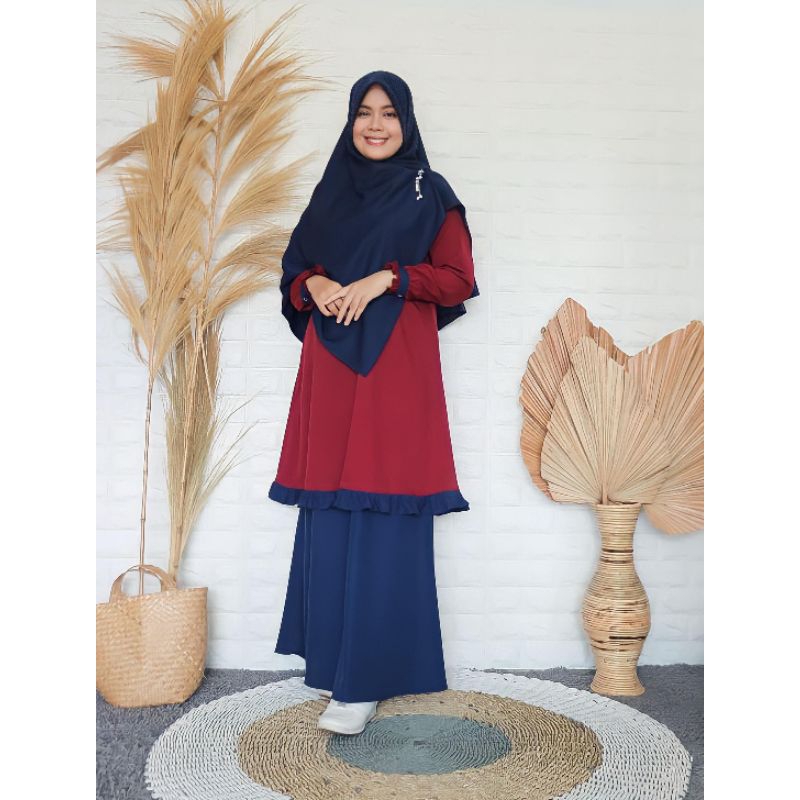 Gamis Kurung Arai 2 Tones By Goldyna | Gamis Khas Melayu