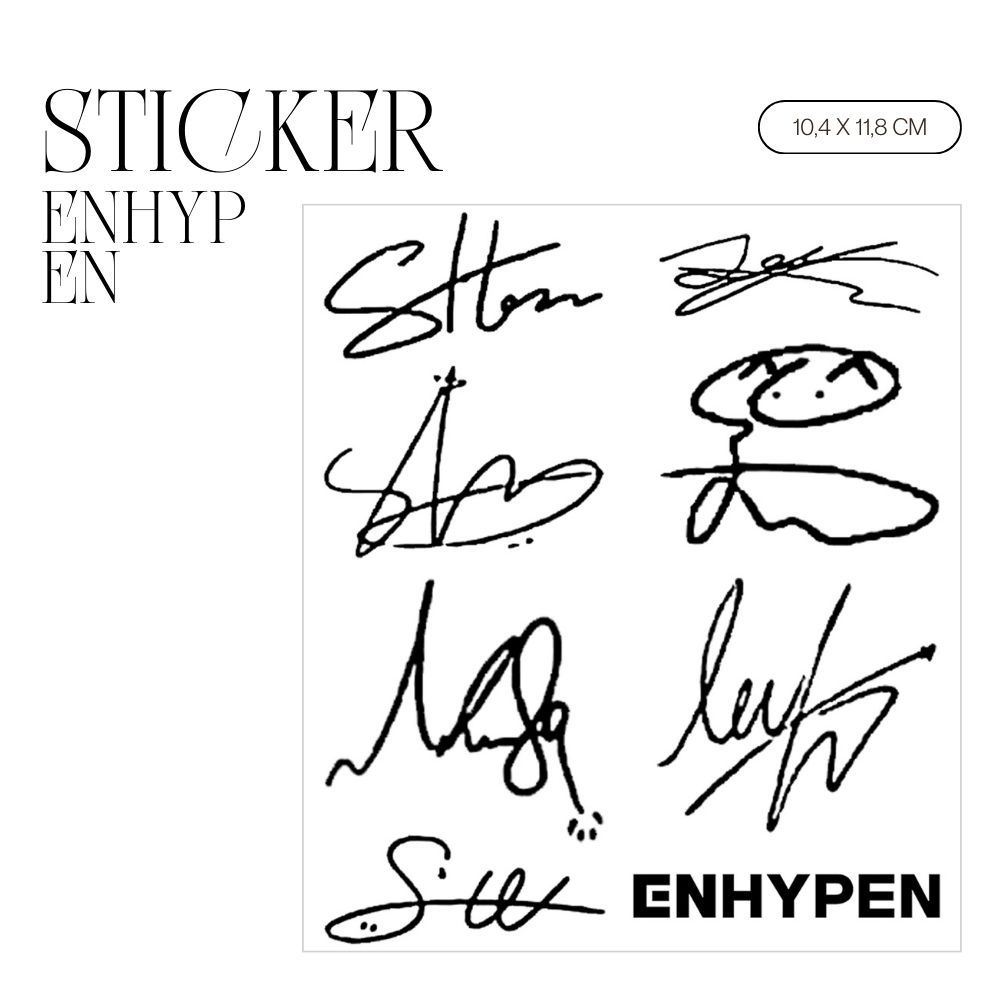 STIKER ENHYPEN (1 SET) TANDA TANGAN TTD KPOP IDOL KOREA PREMIUM MURAH UNOFFICIAL HEESEUNG JUNGWON JA
