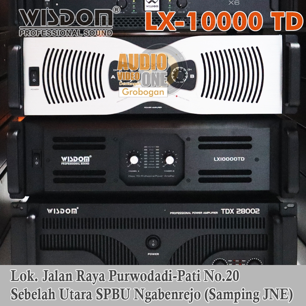 Power Wisdom LX10000 TD Power Amplifier 2 x 2000 Watt Original Bonus Packing Kayu